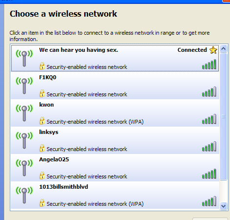 Funny WiFi SSID names
