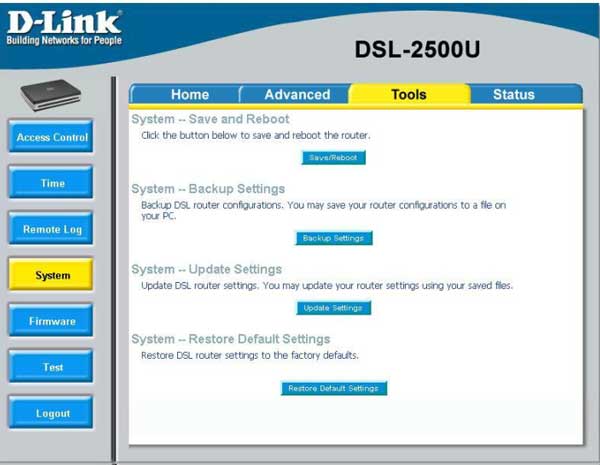 Dsl 2500u настройка ростелеком