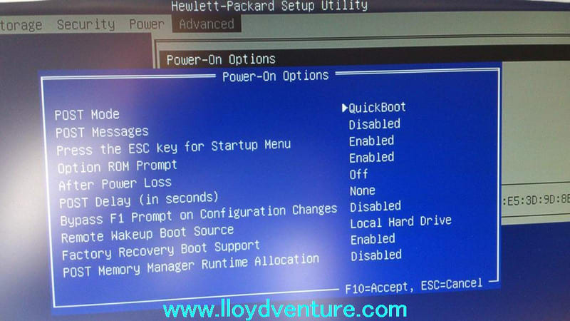 Hewlett packard setup utility bios настройка