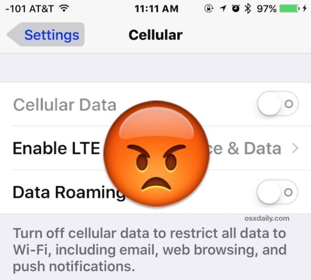 Cellular data not working in iOS troubleshooting tips