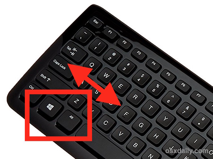Use Windows PC Keyboard on Mac with remapped modifier keys