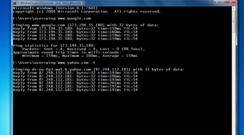 Как пропинговать компьютер в локальной сети