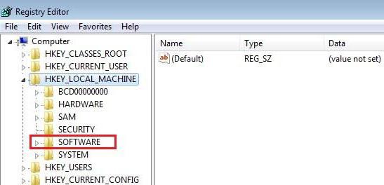 hkey local machine software microsoft 