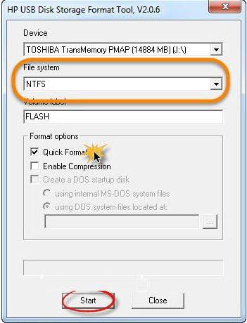 почему флешка не форматируется в ntfs 