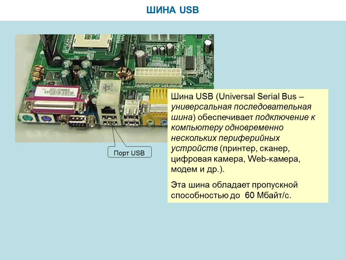 Шина usb. 20. Универсальная последовательная шина USB.. Шины периферийных устройств. Периферийные шины компьютера. Шина компьютера.USB.