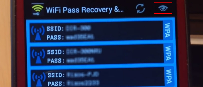 WiFi Pass Recovery показывает все Wi-Fi пароли на Андроид