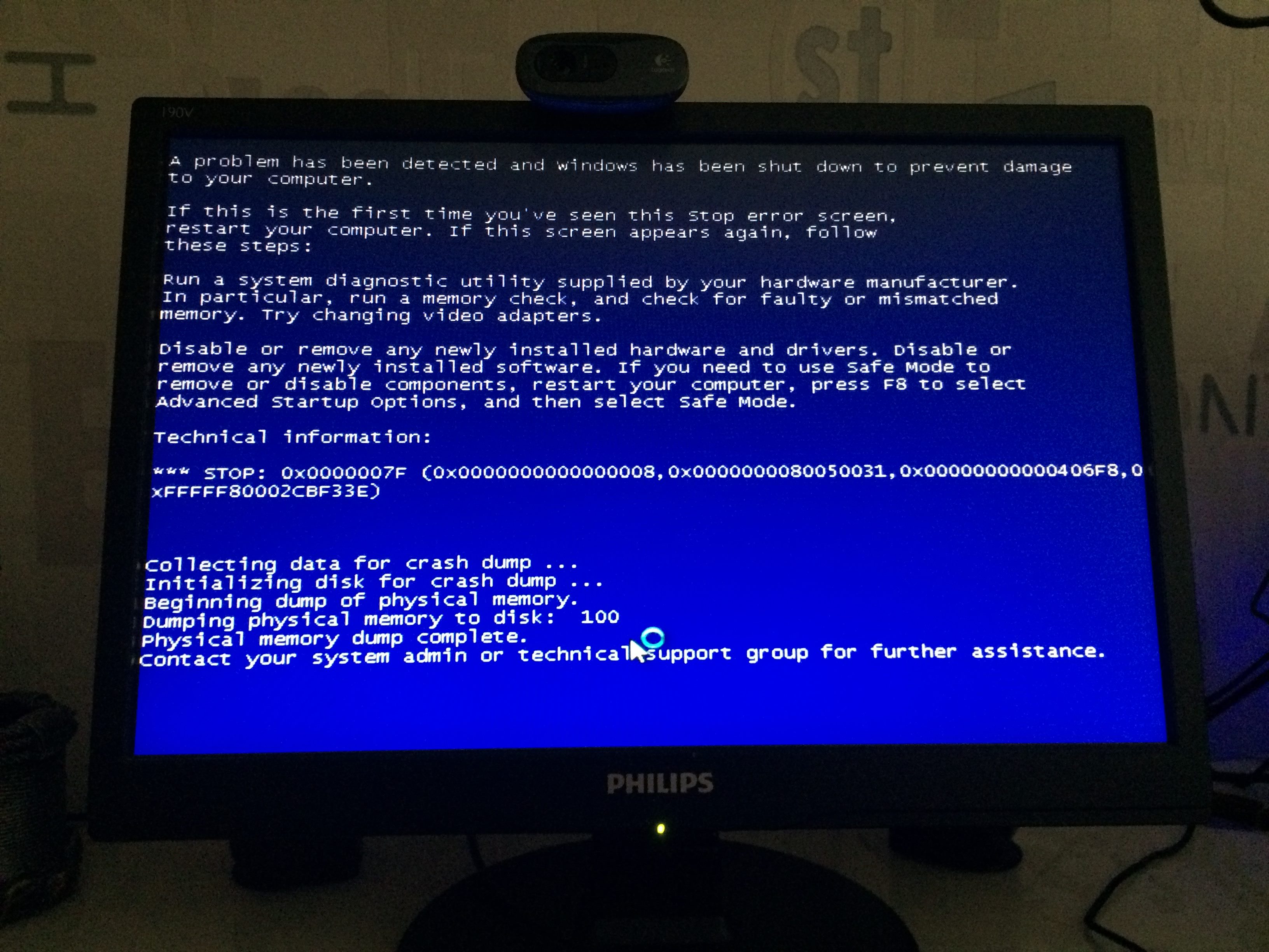 Исправление ошибки 0x0000007f для XP и Windows 7