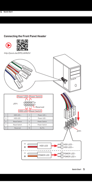 Подключение проводов к материнской плате msi b250m 3pin