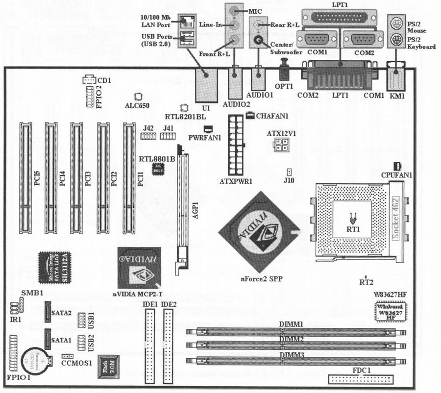 Схема подключения проводов к материнской плате asus p4p800 f s