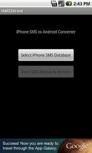 step 1 to transfer SMS from iPhone to Android