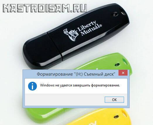 windows не удается завершить форматирование диска