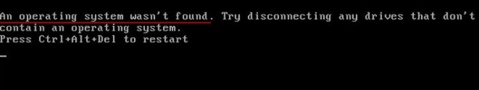 Восстановление загрузчика Windows 8.1 или что делать при ошибке An operating system was not found (Операционная система не найдена)