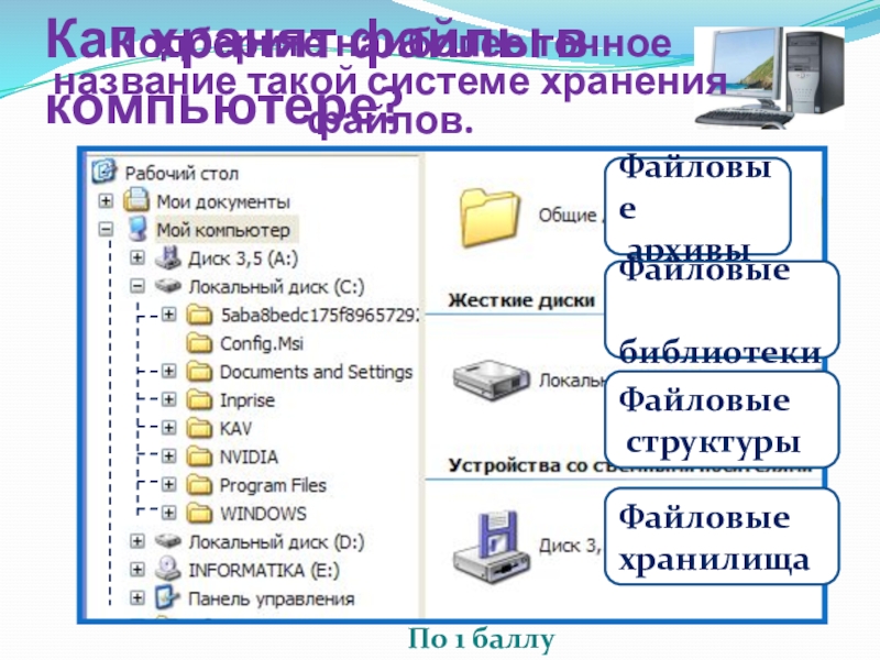 Для хранения файлов не используется