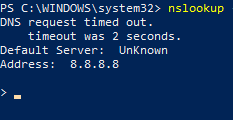 nslookup проверка dns сервера