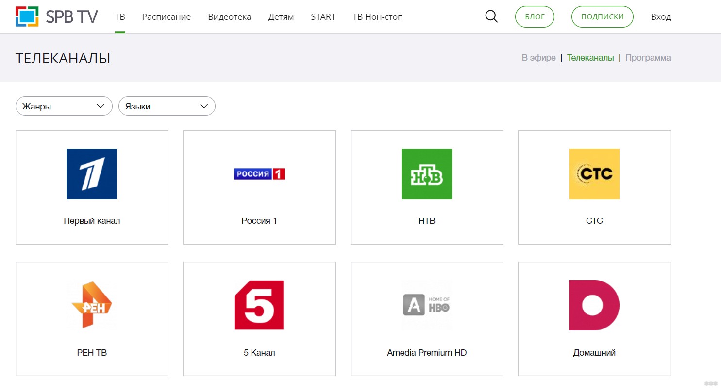 Тот же SPB TV – все легко гуглится