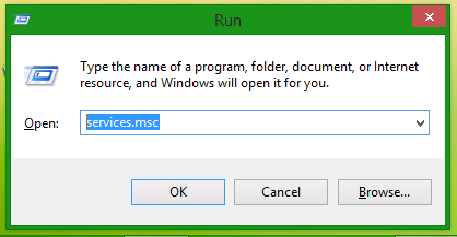 Run services msc