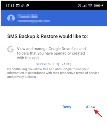 Backup Android SMS messages